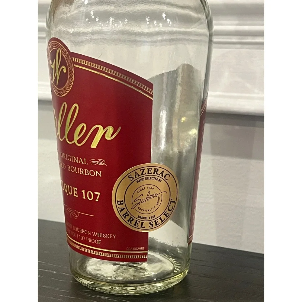 Weller Antique 107 Empty Bourbon Bottle Sazerac Barrel Select Not Rinsed 750